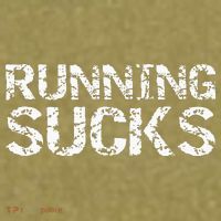 Funny Run Workout Gift For Runners Running Sucks Garment-Dyed Women's Muscle Tee thumb 6