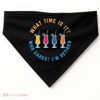Funny Retirement Who Cares? I'm Retired Gift USA-Made Doggie Bandana thumb 0
