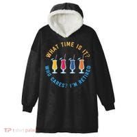 Funny Retirement Who Cares? I'm Retired Gift Hooded Wearable Blanket thumb 0