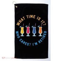 Funny Retirement Who Cares? I'm Retired Gift Golf Towel thumb 0