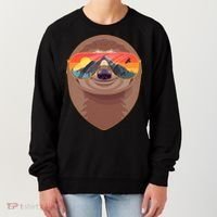 Funny Retro Wilderness Sloth Women's Sweatshirt thumb 0