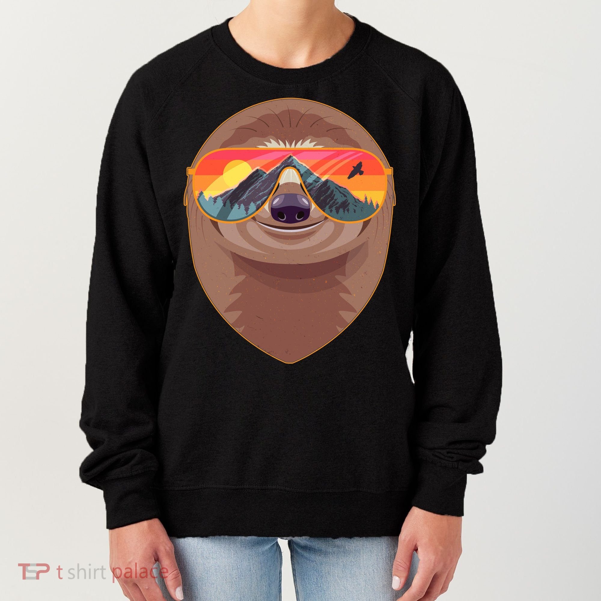 Funny Retro Wilderness Sloth Women's Sweatshirt