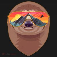 Funny Retro Wilderness Sloth Pajama Set thumb 2