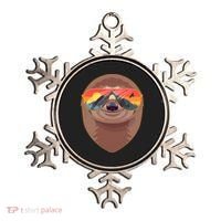 Funny Retro Wilderness Sloth Ornament thumb 0