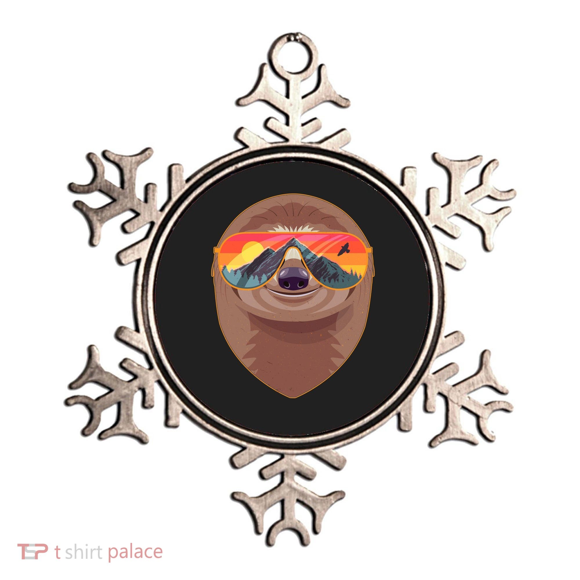 Funny Retro Wilderness Sloth Ornament