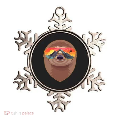Funny Retro Wilderness Sloth Ornament