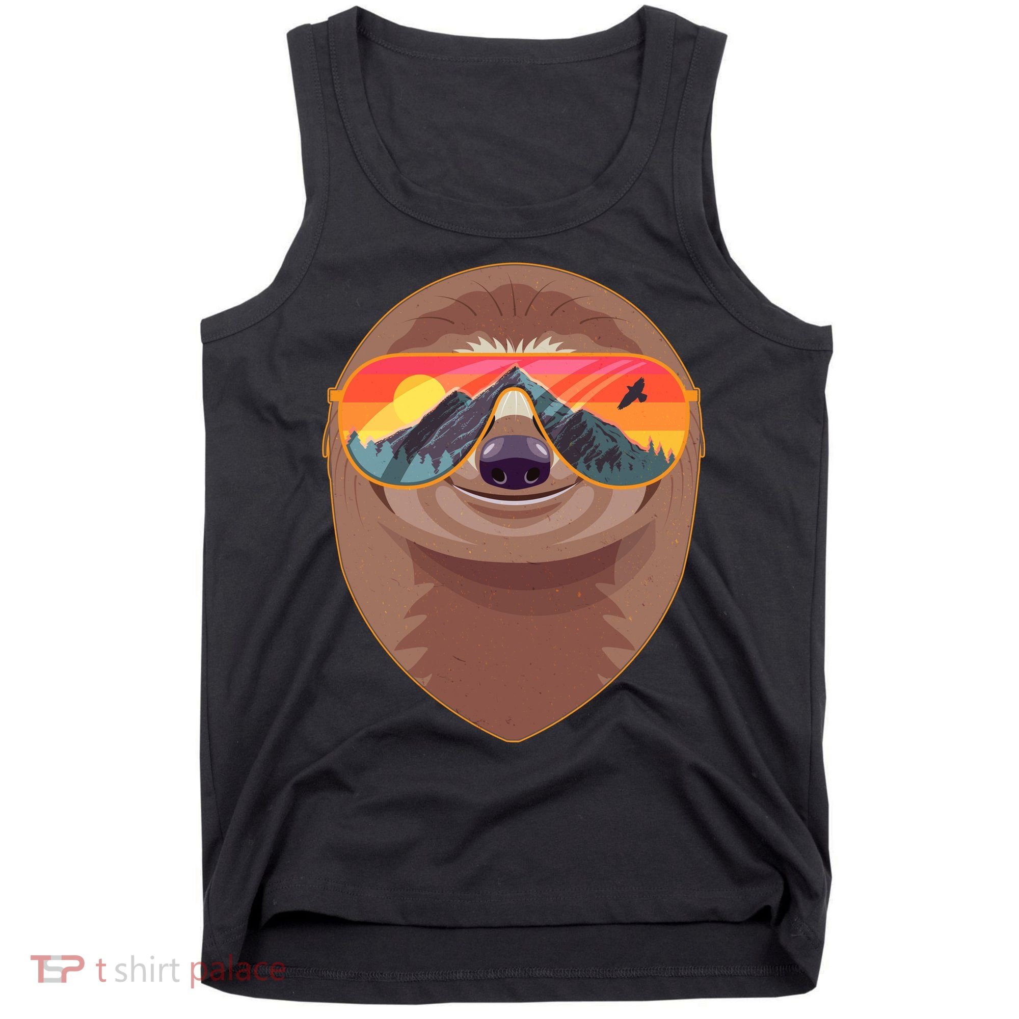 Funny Retro Wilderness Sloth Tank Top