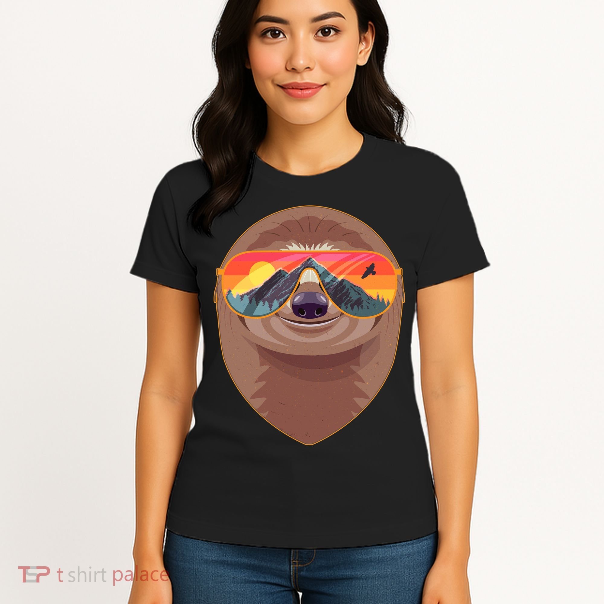 Funny Retro Wilderness Sloth Women's T-Shirt