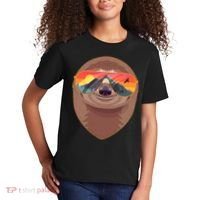 Funny Retro Wilderness Sloth Kids T-Shirt thumb 2