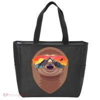 Funny Retro Wilderness Sloth Tote Bag thumb 0