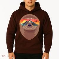 Funny Retro Wilderness Sloth Hoodie thumb 2