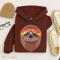 Funny Retro Wilderness Sloth Hoodie thumb 4