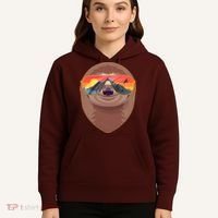 Funny Retro Wilderness Sloth Hoodie thumb 5