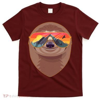 Funny Retro Wilderness Sloth T-Shirt