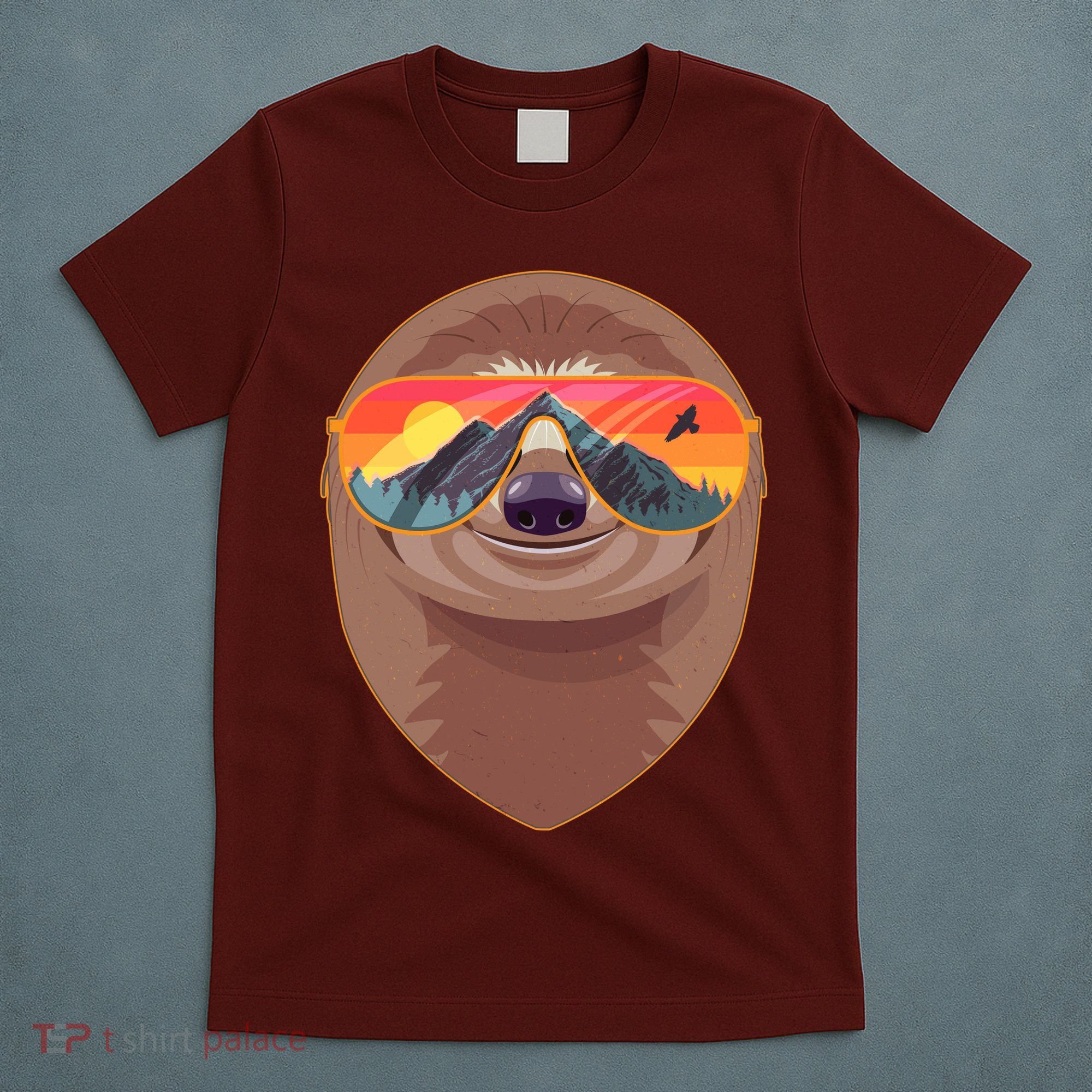 Funny Retro Wilderness Sloth T-Shirt