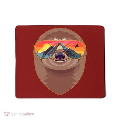 Funny Retro Wilderness Sloth Mousepad