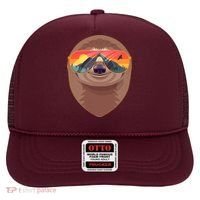 Funny Retro Wilderness Sloth Hat thumb 0
