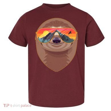Funny Retro Wilderness Sloth Toddler T-Shirt