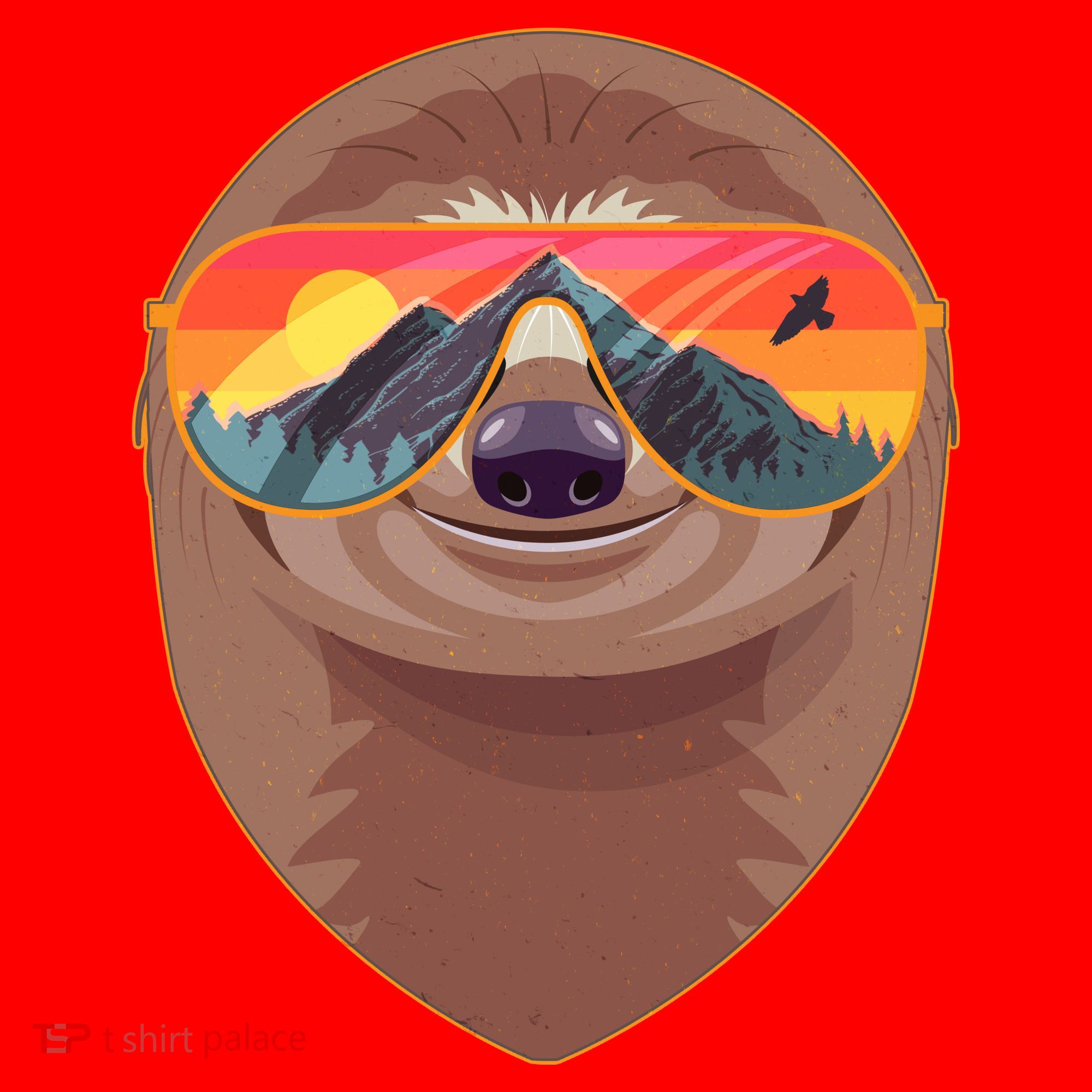 Funny Retro Wilderness Sloth Santa Hat