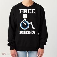 Free Rides Wheelchair Gift Women's Sweatshirt thumb 0