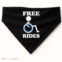 Free Rides Wheelchair Gift USA-Made Doggie Bandana thumb 0