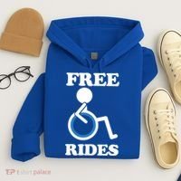 Free Rides Wheelchair Gift Hoodie thumb 4
