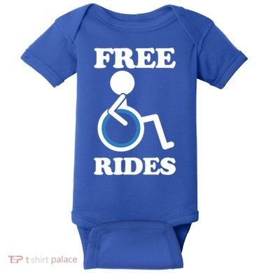 Free Rides Wheelchair Gift Baby Bodysuit