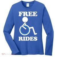 Free Rides Wheelchair Gift Women's Long Sleeve Shirt thumb 0