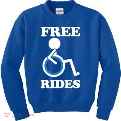 Free Rides Wheelchair Gift Kids Sweatshirt