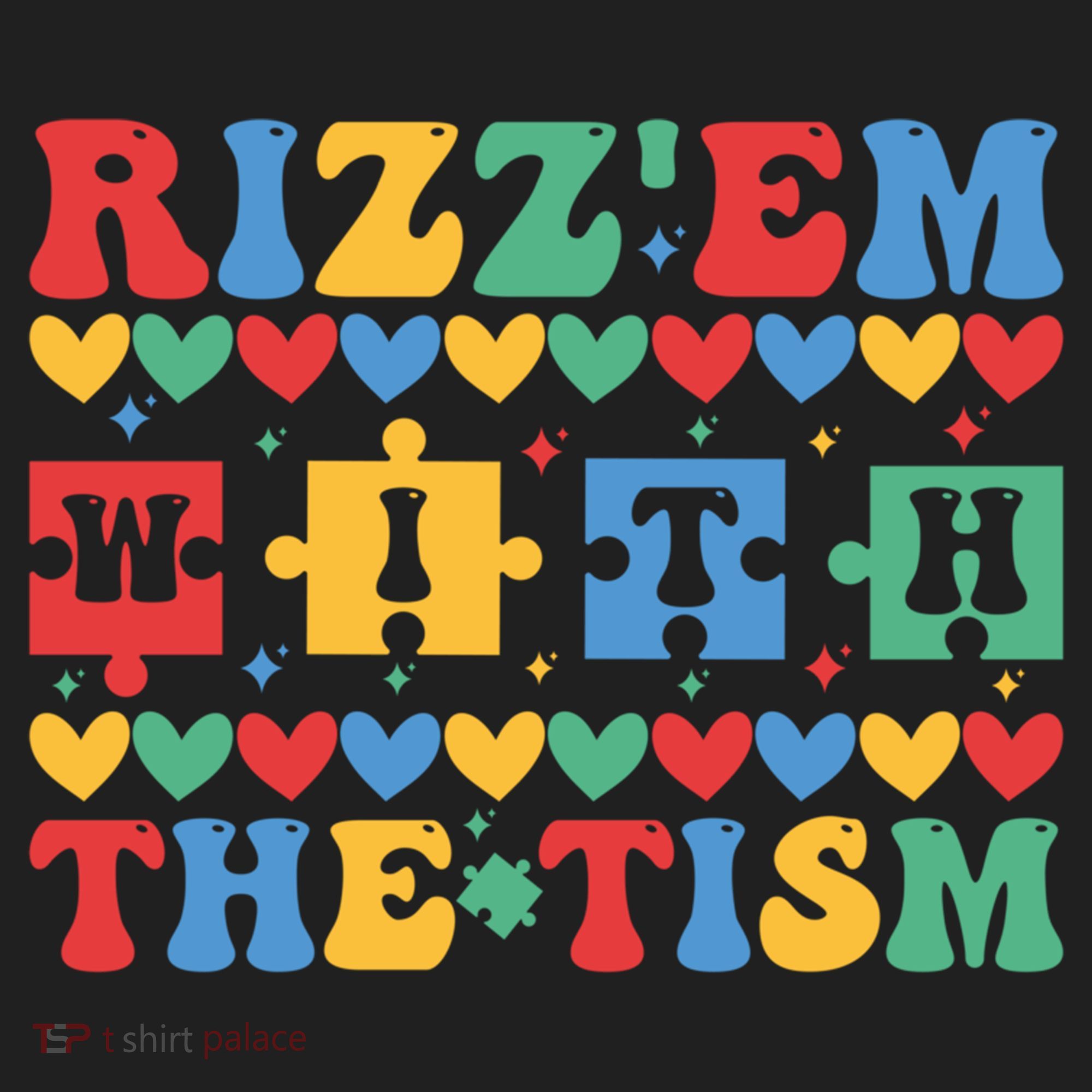 Funny RizzEm With The Tism Autism Awareness Outfit Gift Beanie