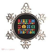 Funny RizzEm With The Tism Autism Awareness Outfit Gift Ornament thumb 0