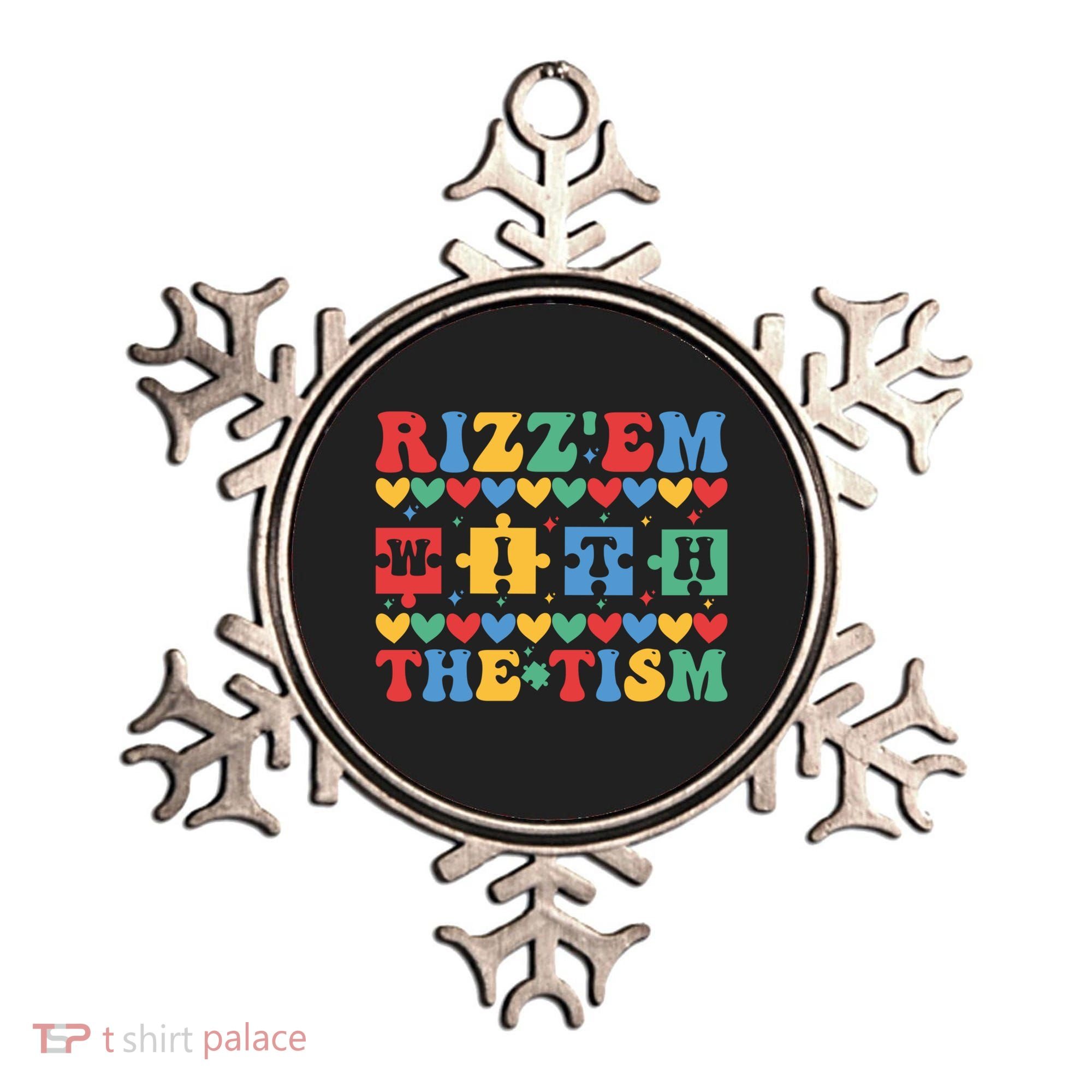 Funny RizzEm With The Tism Autism Awareness Outfit Gift Ornament