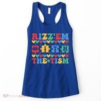 Funny RizzEm With The Tism Autism Awareness Outfit Gift Women's Tank Top thumb 0