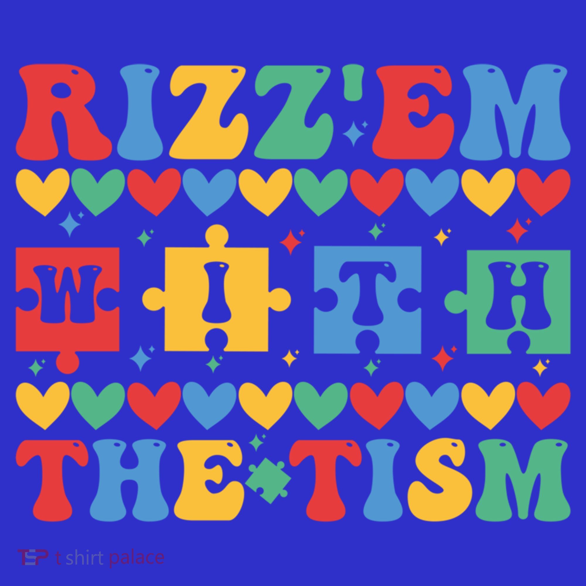 Funny RizzEm With The Tism Autism Awareness Outfit Gift Women's Tank Top
