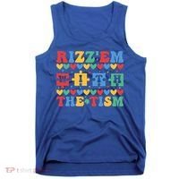 Funny RizzEm With The Tism Autism Awareness Outfit Gift Tank Top thumb 0