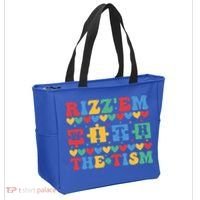 Funny RizzEm With The Tism Autism Awareness Outfit Gift Tote Bag thumb 2