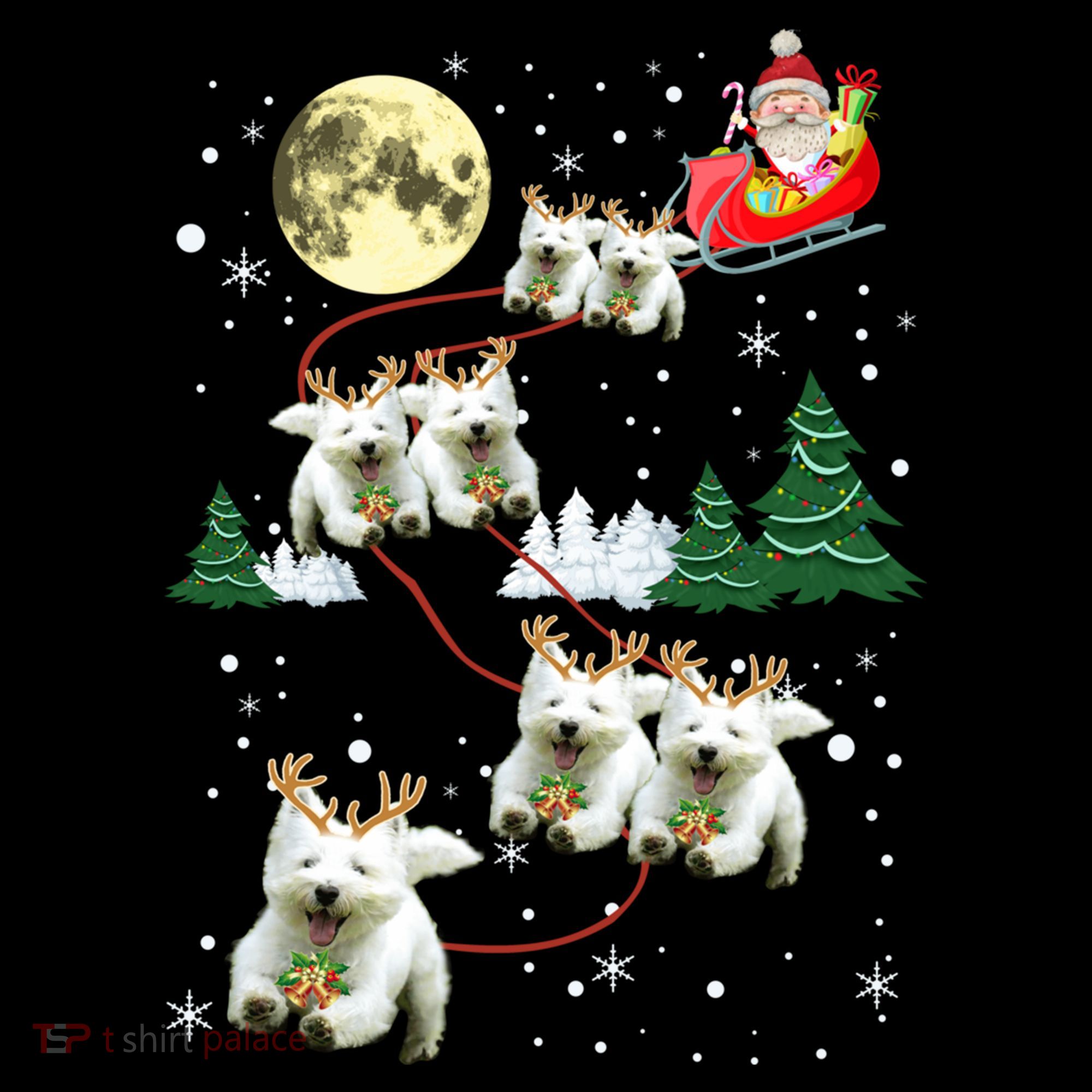 Funny Reindeer Westie Xmas Christmas Dog Lovers Gift Coffee Mug