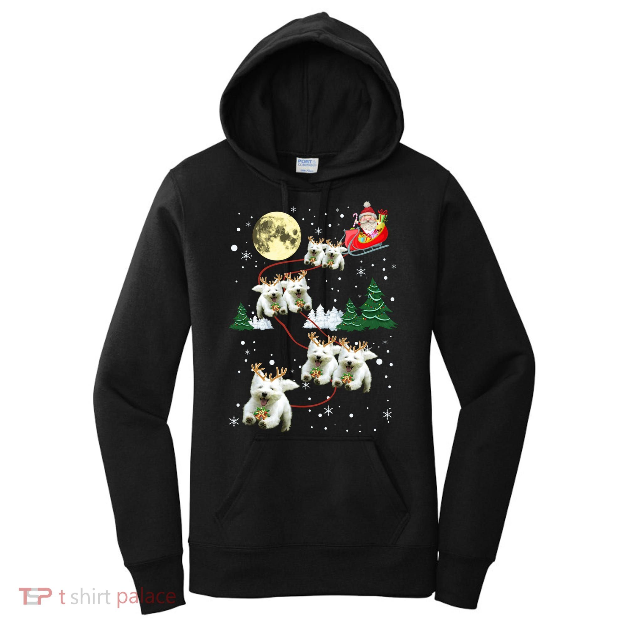 Funny Reindeer Westie Xmas Christmas Dog Lovers Gift Women's Hoodie