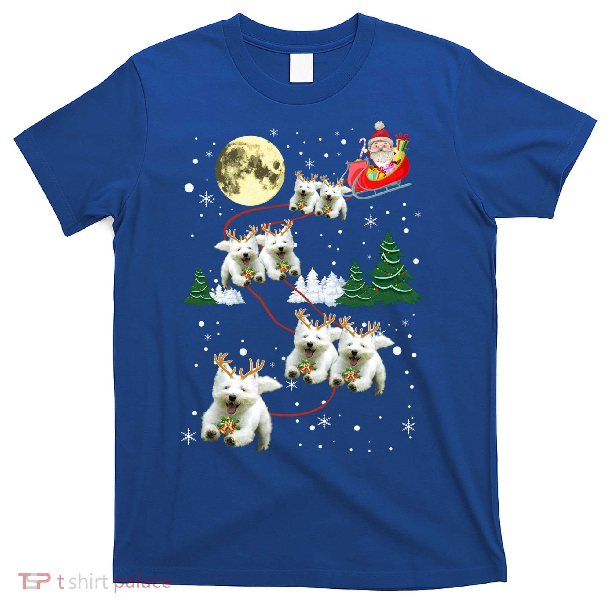 Funny Reindeer Westie Xmas Christmas Dog Lovers Gift T-Shirt
