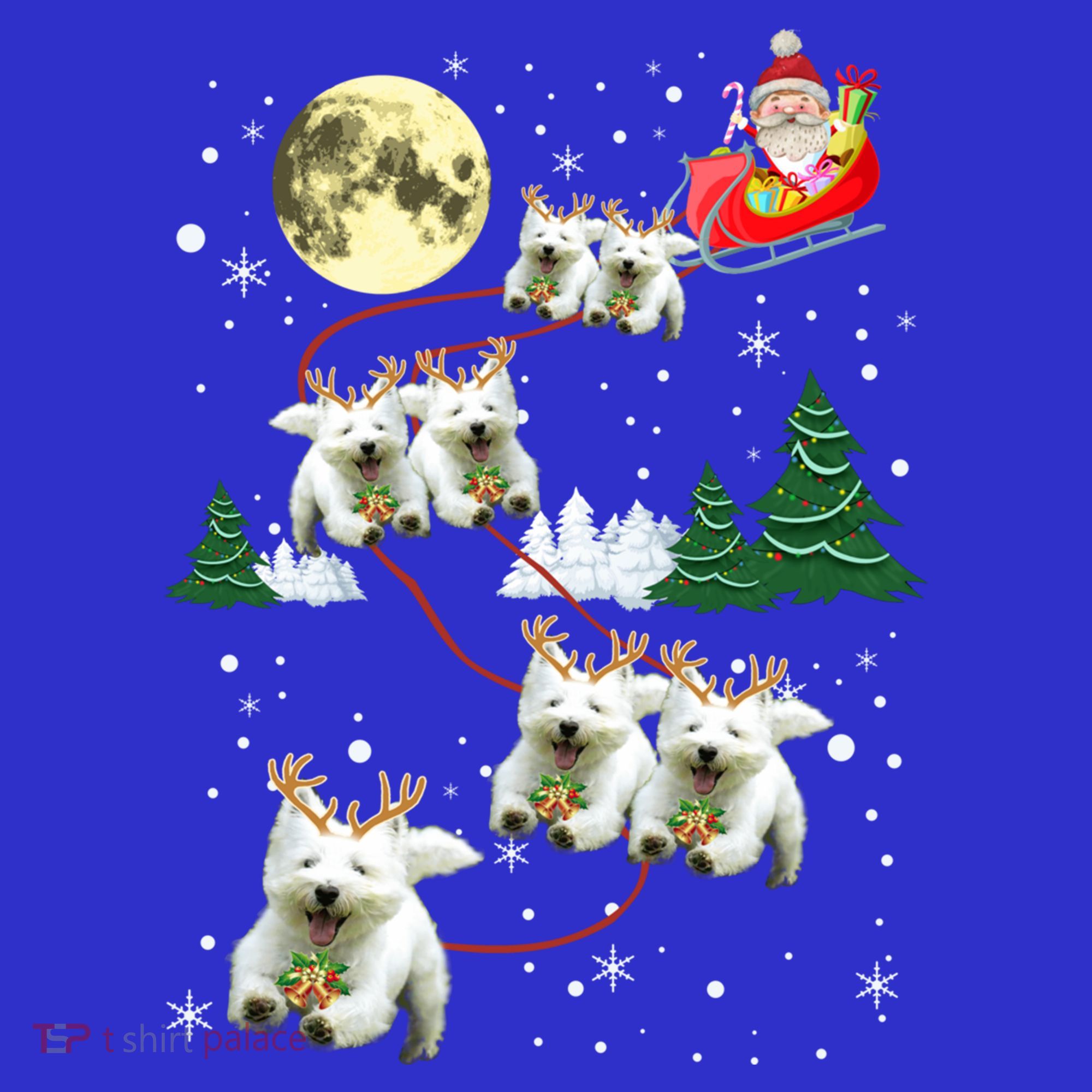 Funny Reindeer Westie Xmas Christmas Dog Lovers Gift Women's Tank Top