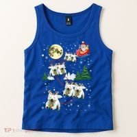Funny Reindeer Westie Xmas Christmas Dog Lovers Gift Tank Top thumb 2