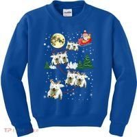 Funny Reindeer Westie Xmas Christmas Dog Lovers Gift Kids Sweatshirt thumb 0