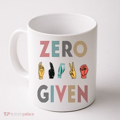Funny Rude Zero Fucks Given Sign Language ASL Vintage Deaf Coffee Mug