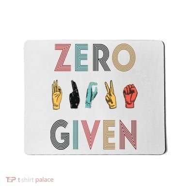 Funny Rude Zero Fucks Given Sign Language ASL Vintage Deaf Mousepad