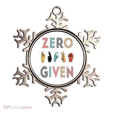 Funny Rude Zero Fucks Given Sign Language ASL Vintage Deaf Ornament