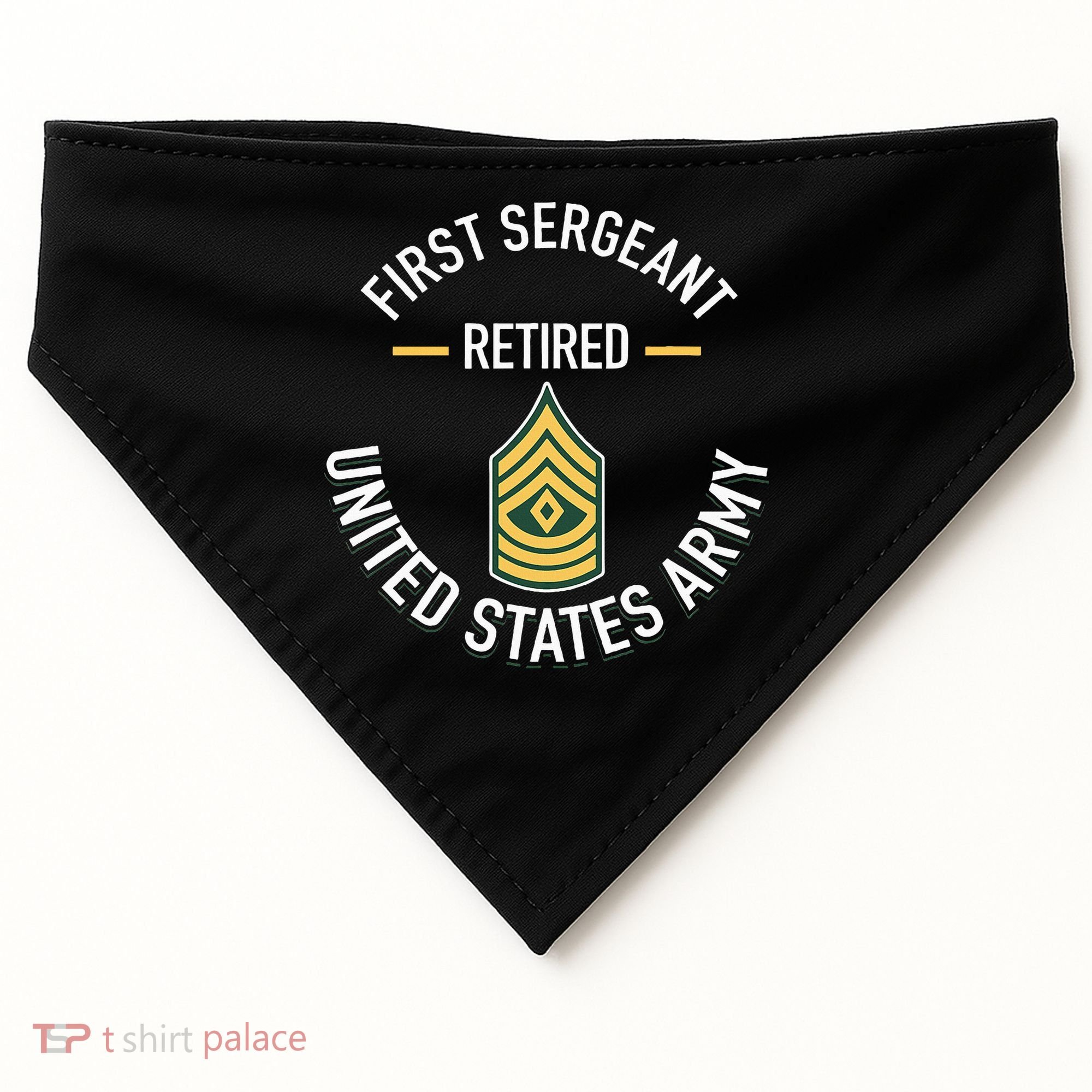 First Sergeant 1sg Retired Army Military Retirement USA-Made Doggie Bandana