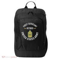 First Sergeant 1sg Retired Army Military Retirement City Backpack thumb 0