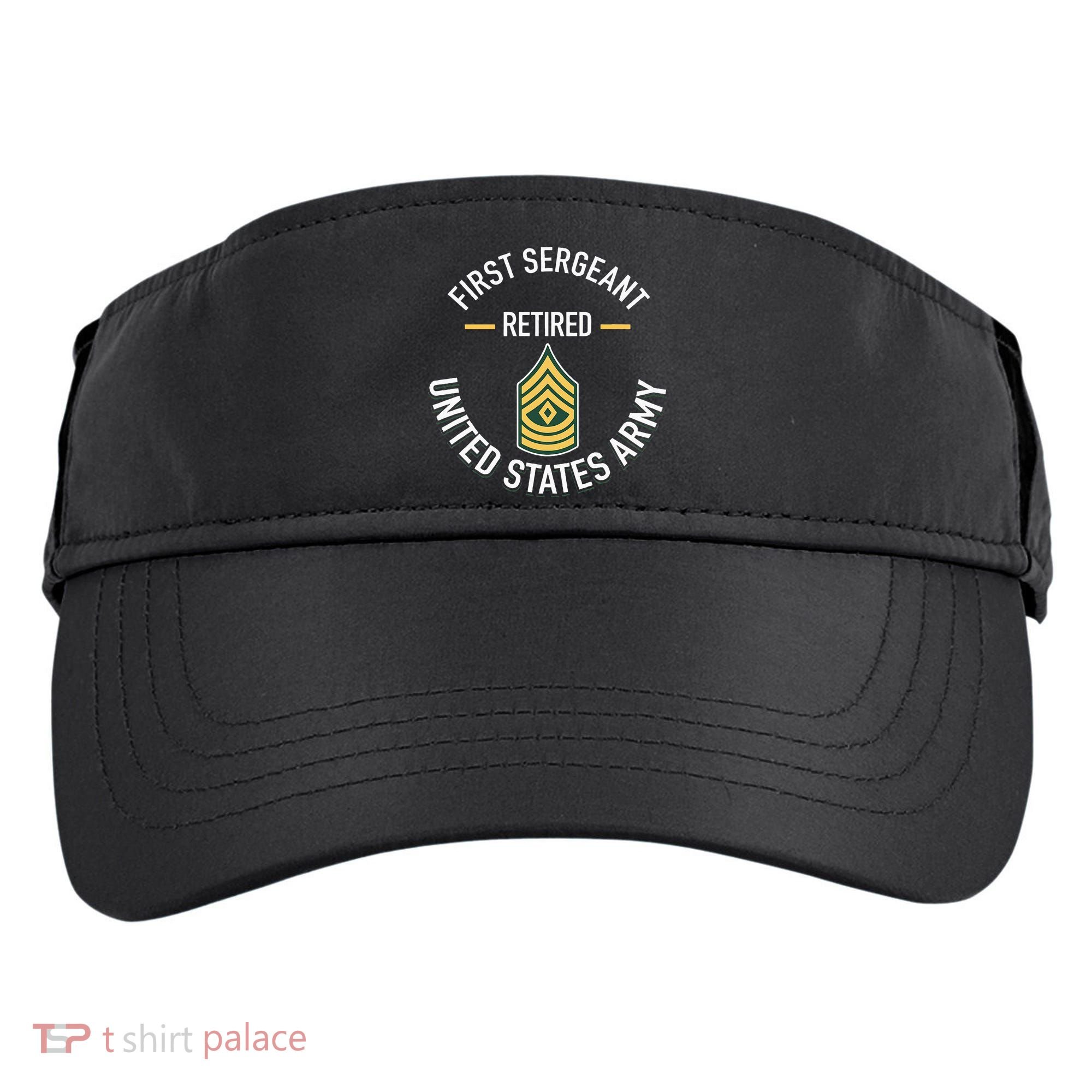 First Sergeant 1sg Retired Army Military Retirement Adult Drive Performance Visor