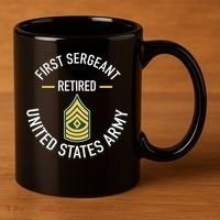 First Sergeant 1sg Retired Army Military Retirement 11oz C Handle Ceramic Mug thumb 3