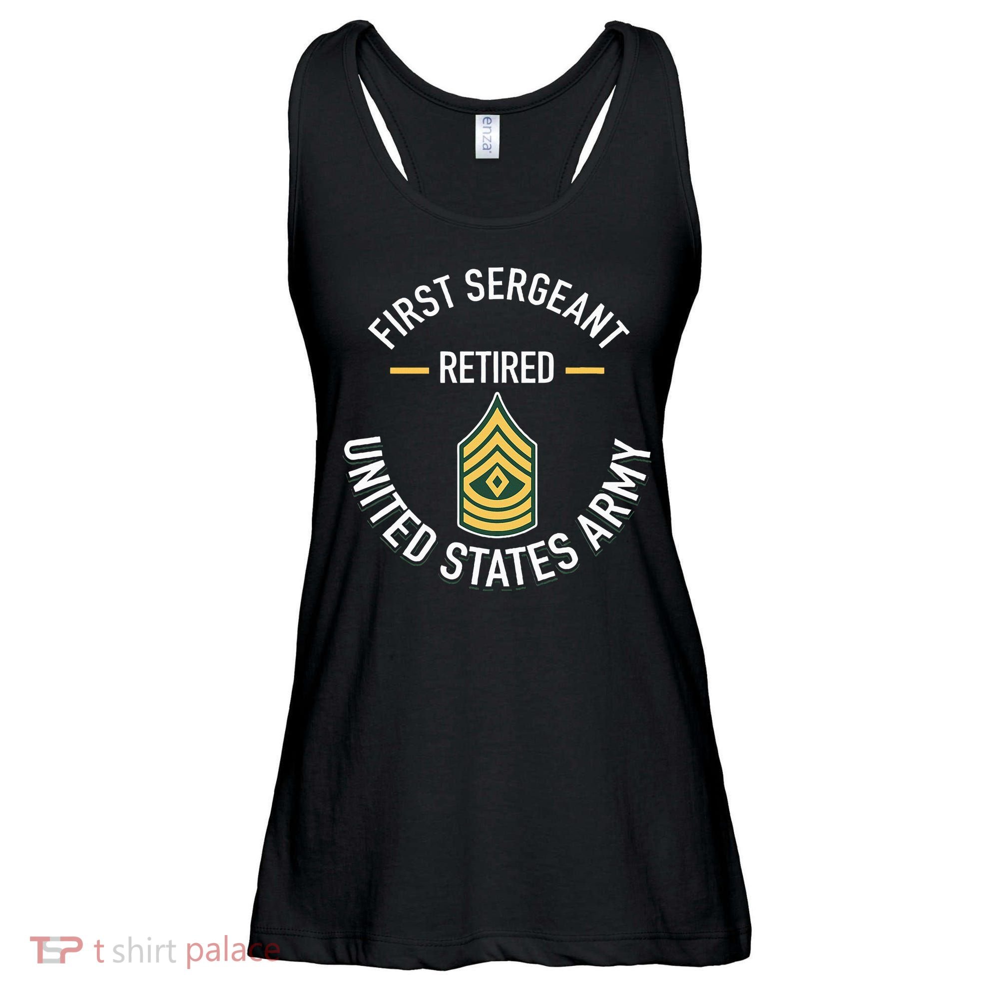 First Sergeant 1sg Retired Army Military Retirement Ladies Essential Flowy Tank